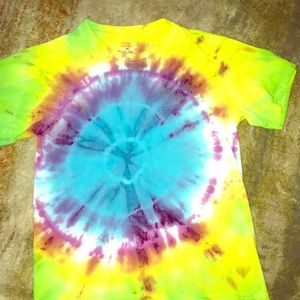 Hanes Comfort Soft homemade tye-dye  shirt kids L
